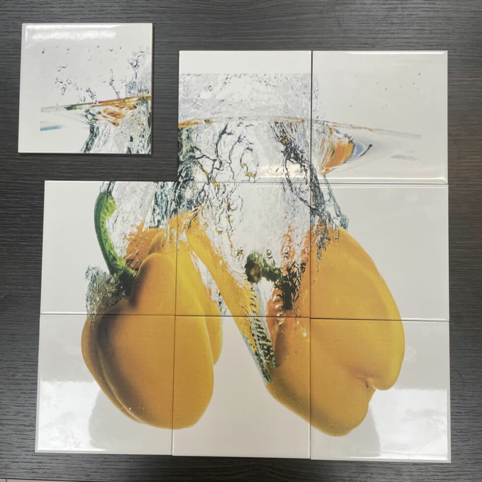 impression sur carrelage